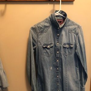 American Eagle bottom down denim dress
